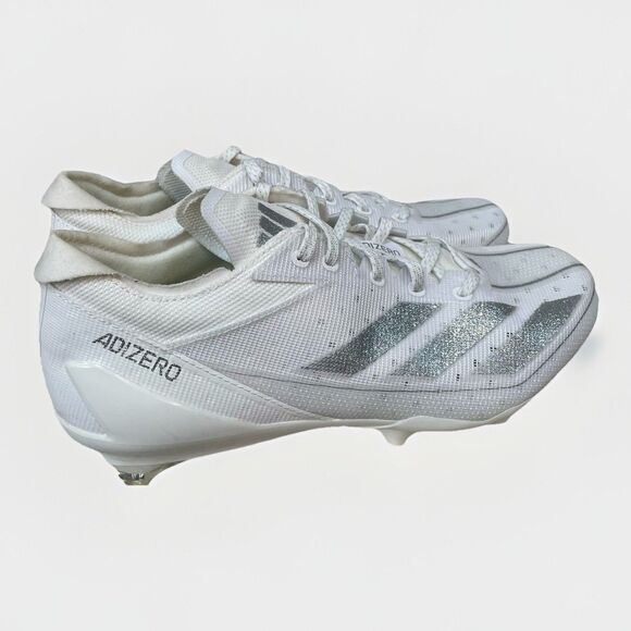 Adidas Adizero Electric Men Sz 6.5 White Silver Metallic IE4374 Football Cleats - Picture 4 of 7